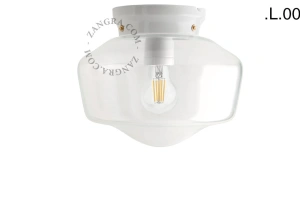 lampada Art Deco Chaella in porcellana bianca