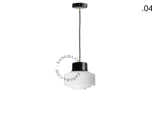candeeiro suspenso preto - abajur de vidro - Ø 10cm