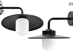 black wall light Eduardo - IP54