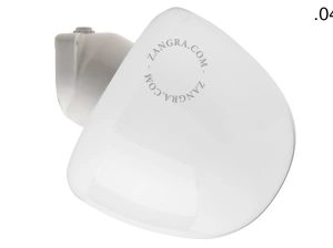 candeeiro de parede em porcelana branca para casa de banho - Ø 9,5 cm - abajur de vidro - IP54