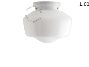 lampada Art Deco Chaella in porcellana bianca