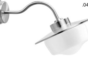 zilverkleurige industriële gevellamp Elda - IP54