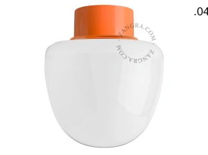 orange wall or ceiling light - glass shade - Ø 10 cm