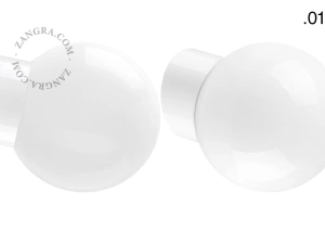 biała porcelanowa lampa ścienna David - Ø 10 cm