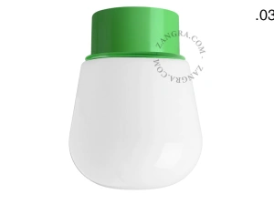 applique ou plafonnier vert - globe en verre - Ø 10 cm