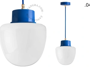 gelakte hanglamp - blauw
