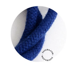 Textilkabel - blaue Baumwolle
