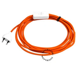 fabric power cable - orange