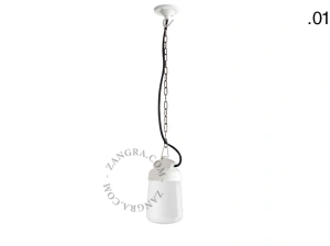 hanglamp van porselein en glas  - IP54