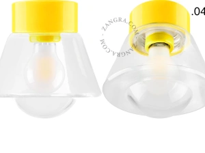 lámpara de porcelana amarilla David - Ø 10 cm