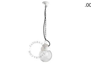 hanglamp van porselein en glas  - IP54