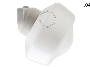 candeeiro de parede em porcelana branca para casa de banho - Ø 9,5 cm - abajur de vidro - IP54