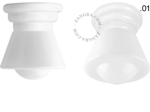 white porcelain Art Deco light Daniel