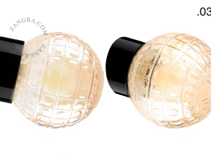 czarna porcelanowa lampa ścienna David - Ø 10 cm