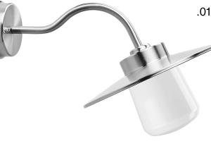 zilverkleurige industriële gevellamp Elda - IP54