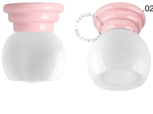 pink porcelain Art Deco light Daniel