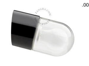 aplique angular en porcelana negra - pantalla de vidrio