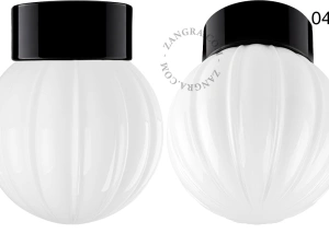 black porcelain lamp David - Ø 10cm