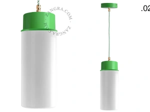 candeeiro suspenso verde - abajur de vidro - Ø 10cm