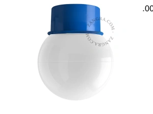 aplique o plafón azul - pantalla de vidrio - Ø 10 cm