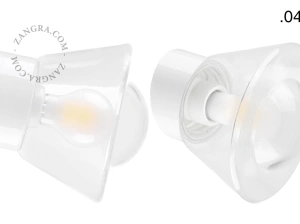 biała porcelanowa lampa ścienna David - Ø 10 cm