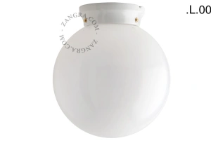 lampada Art Deco Chaella in porcellana bianca