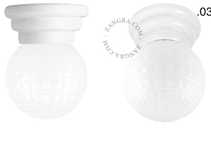 white porcelain Art Deco light Daniel