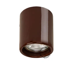 brązowy porcelanowy reflektor natynkowy Aglae - Ø 6 cm