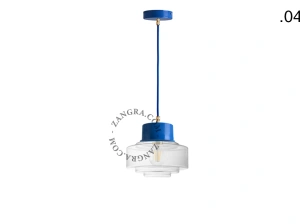 gelakte hanglamp - blauw
