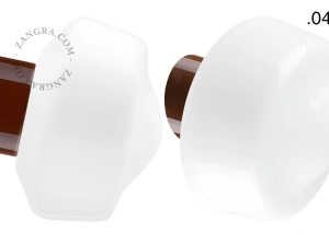 Wandleuchte David aus braunem Porzellan - Ø 10 cm