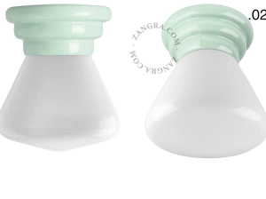 green porcelain Art Deco light Daniel