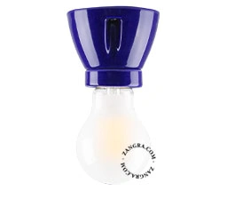 porcelanowa lampa niebieska