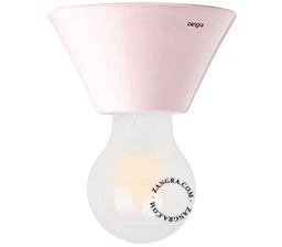 aplique o plafón de porcelana rosa