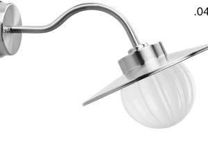 zilverkleurige industriële gevellamp Elda - IP54