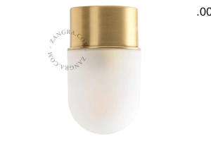 candeeiro de teto ou de parede de latão - abajur de vidro - Ø 10 cm