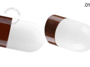brązowa porcelanowa lampa ścienna David - Ø 10 cm