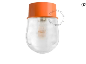 orange wall or ceiling light - glass shade - Ø 10 cm