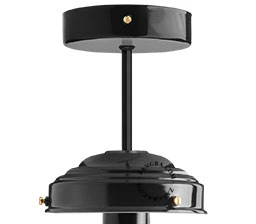 svart taklampa