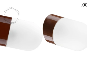brązowa porcelanowa lampa ścienna David - Ø 10 cm