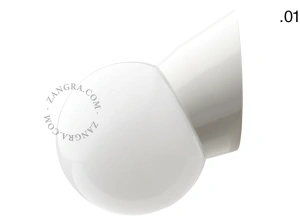applique blanche - globe en verre - Ø 11 cm