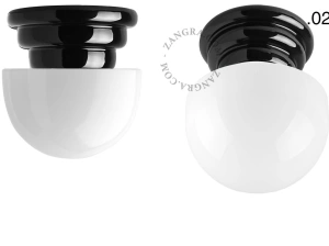 black porcelain Art Deco light Daniel