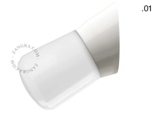 applique blanche - globe en verre - Ø 11 cm