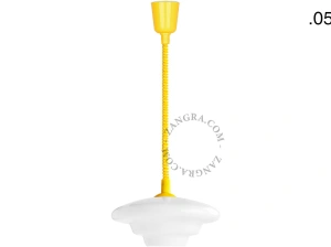 lampa wisząca Emile z żółtym przewodem spiralnym