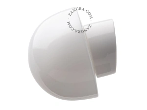 badeværelse væglampe i porcelæn med glasskærm – Ø 10cm - IP54