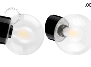 czarna porcelanowa lampa ścienna David - Ø 10 cm