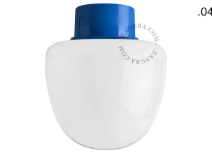 aplique o plafón azul - pantalla de vidrio - Ø 10 cm