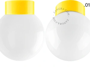 lámpara de porcelana amarilla David - Ø 10 cm