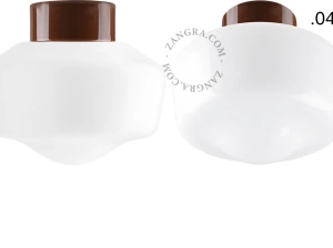 lámpara de porcelana marrón David - Ø 10 cm