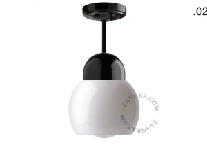lampa porcelana ze szklanym kloszem