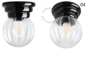 black porcelain Art Deco light Daniel